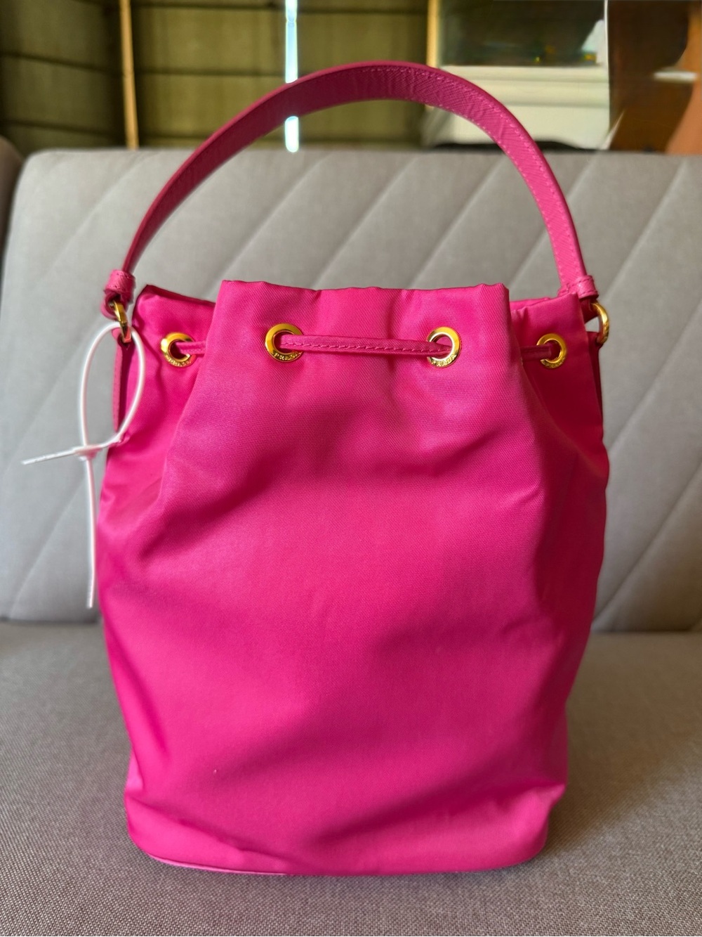 Auth Prada Duet Re-Nylon Bucket Bag - Picture 2 of 14